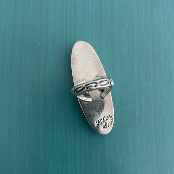 Native American Sterling Silver Howlite Ring - Picture 6 of 7